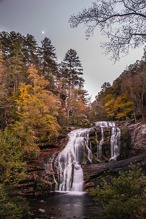 Moon Over Bald River Falls