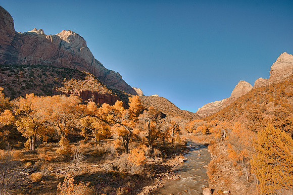 Zion National Park - From Canyon Junction Bridge