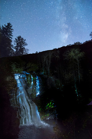 Milky Way Over Bald River Falls